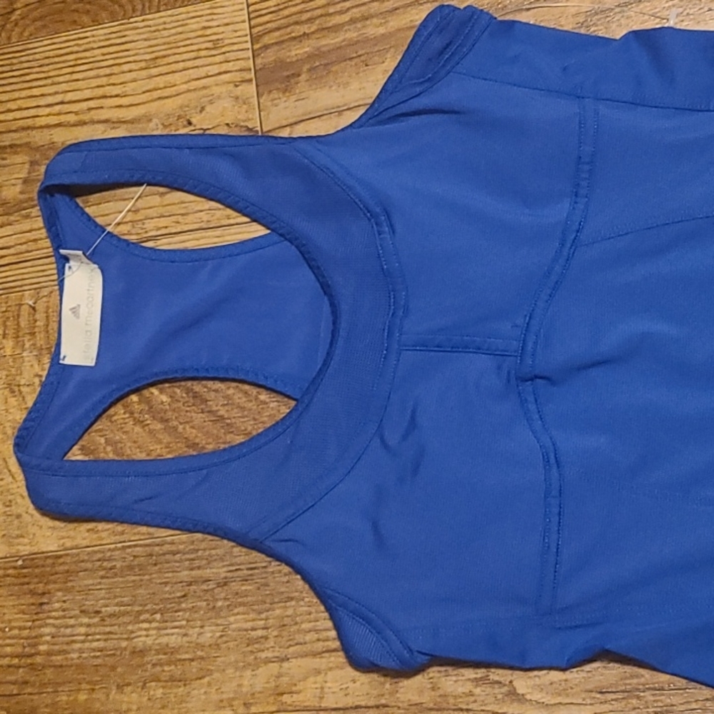 Stella McCartney Blue Racerback Compression Tank - Picture 2 of 4